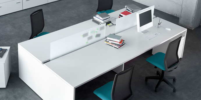 MESAS OFICINA ESTRUCTURA COMPARTIDA