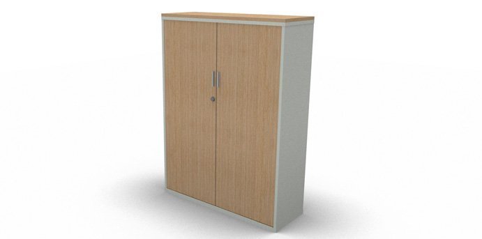 Metálico con techo y puertas de madera barnizada